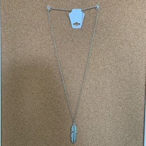 Brand new necklace-silver feather